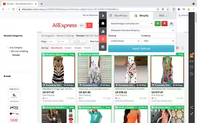 List2Run Aliexpress Dropshiping  from Chrome web store to be run with OffiDocs Chromium online