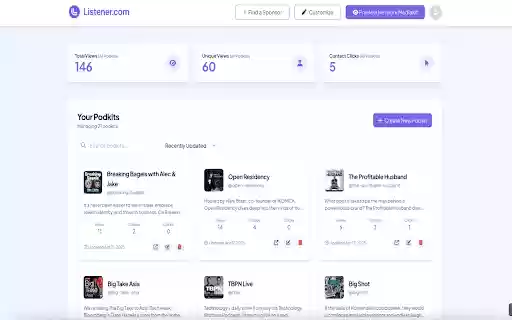 Listener.com Extension  from Chrome web store to be run with OffiDocs Chromium online