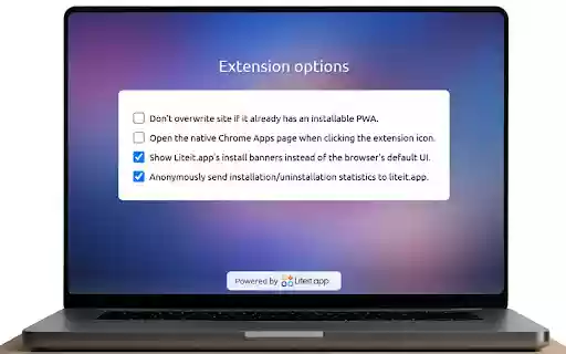 Liteit.app Installer PWA Installer  from Chrome web store to be run with OffiDocs Chromium online