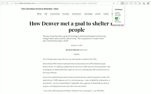 LiteNews  from Chrome web store to be run with OffiDocs Chromium online