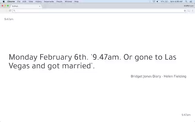 Literary Clock  from Chrome web store to be run with OffiDocs Chromium online