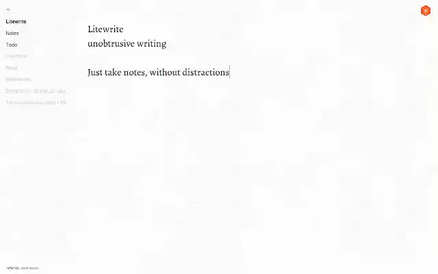 Litewrite  from Chrome web store to be run with OffiDocs Chromium online