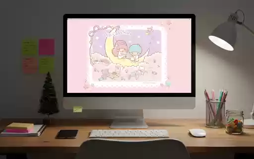 Little Twin Stars Wallpaper  from Chrome web store to be run with OffiDocs Chromium online
