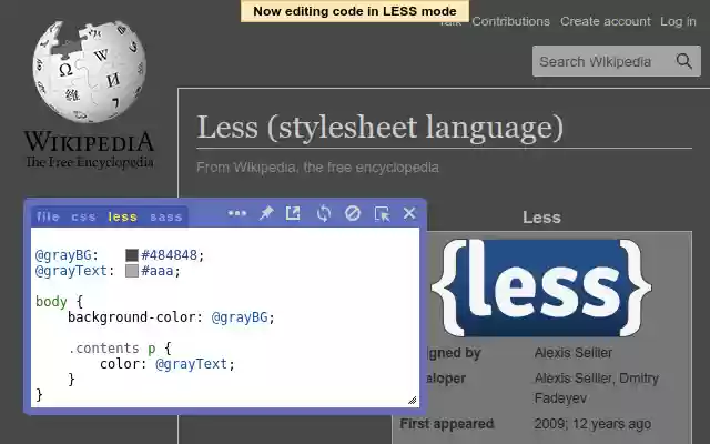 Live editor for CSS, Less  Sass Magic CSS  from Chrome web store to be run with OffiDocs Chromium online