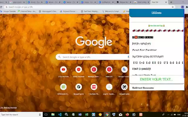 LKfonts  from Chrome web store to be run with OffiDocs Chromium online