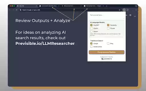 LLM Researcher  from Chrome web store to be run with OffiDocs Chromium online
