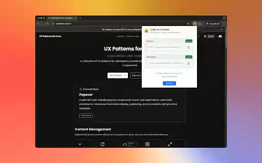 LLMs.txt Checker  from Chrome web store to be run with OffiDocs Chromium online