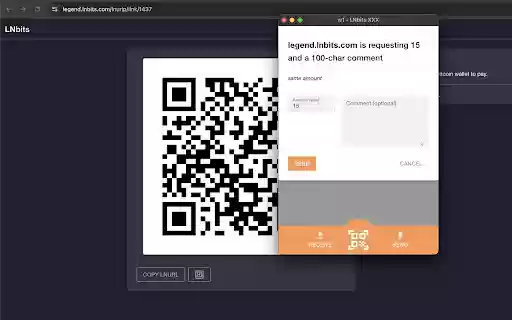 LNbits  from Chrome web store to be run with OffiDocs Chromium online
