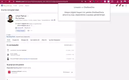 Lnkdn to OneNewOne  from Chrome web store to be run with OffiDocs Chromium online