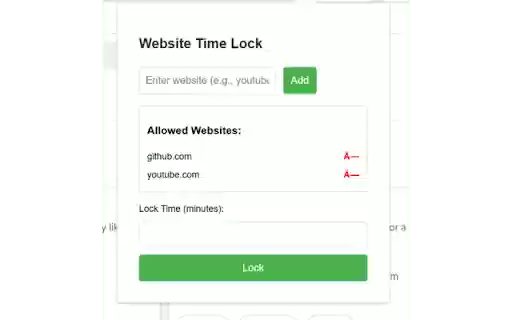 Lock In  from Chrome web store to be run with OffiDocs Chromium online