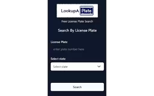 LookupAPlate from Chrome web store to be run with OffiDocs Chromium online LookupAPlate from Chrome web store to be run with OffiDocs Chromium online