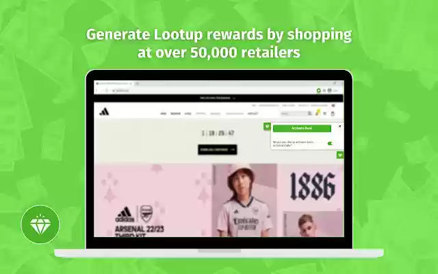 Lootup Cash Back Tool  from Chrome web store to be run with OffiDocs Chromium online