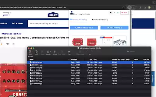Lowes Image/Video Downloader  from Chrome web store to be run with OffiDocs Chromium online