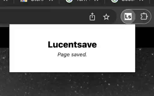 Lucentsave  from Chrome web store to be run with OffiDocs Chromium online