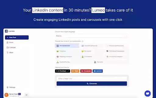 Lumeo  from Chrome web store to be run with OffiDocs Chromium online