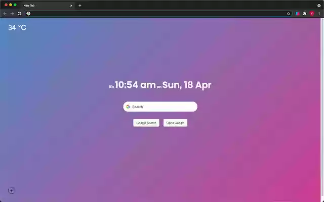 Luminous New Tab  from Chrome web store to be run with OffiDocs Chromium online
