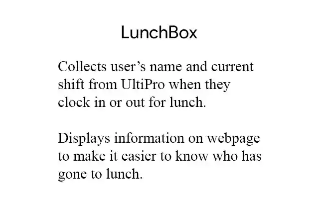 Lunch Box  from Chrome web store to be run with OffiDocs Chromium online