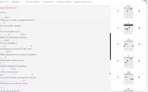 Lyrical Chord Diagram Viewer Extension  from Chrome web store to be run with OffiDocs Chromium online