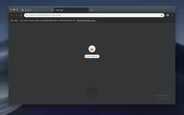 macOS Dark Theme  from Chrome web store to be run with OffiDocs Chromium online