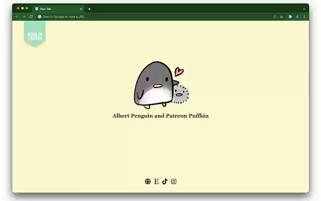 Made in Urbana New Tab  from Chrome web store to be run with OffiDocs Chromium online