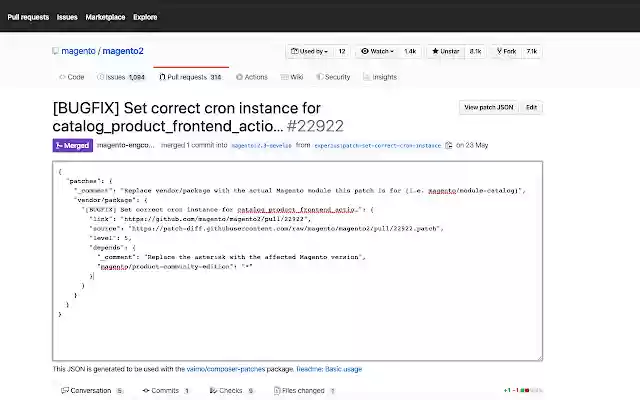 Magento 2 composer patches helper  from Chrome web store to be run with OffiDocs Chromium online