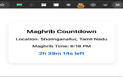 Maghrib Countdown  from Chrome web store to be run with OffiDocs Chromium online