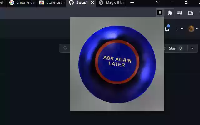 Magic 8 Ball  from Chrome web store to be run with OffiDocs Chromium online