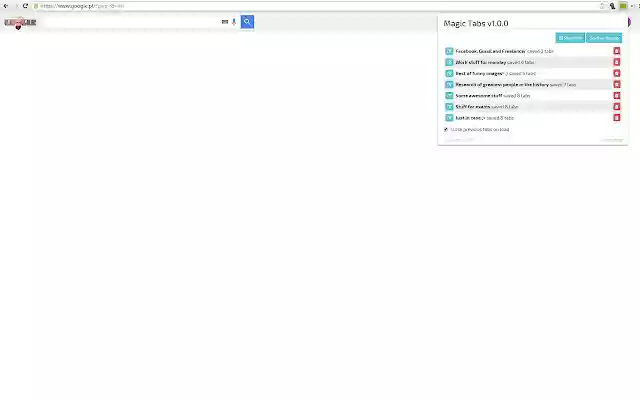 Magic tabs  from Chrome web store to be run with OffiDocs Chromium online