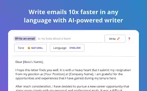 MagicWriter Your AI Email Writer Assistant  from Chrome web store to be run with OffiDocs Chromium online