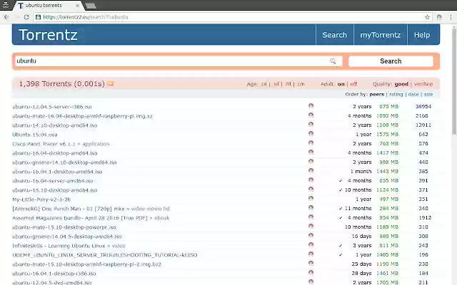 Magnet Links for Torrentz2  from Chrome web store to be run with OffiDocs Chromium online
