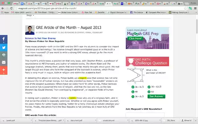 Magoosh GRE Vocab Highlighter aus dem Chrome Web Store kann mit OffiDocs Chromium online ausgeführt werden