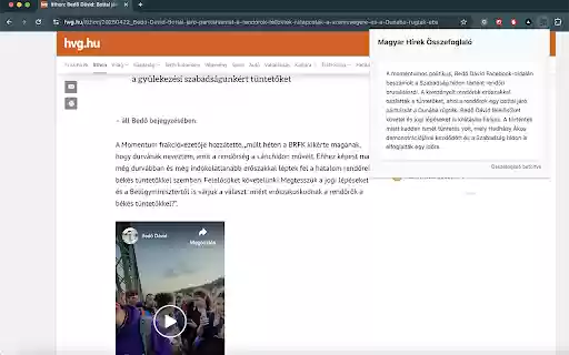 Magyar Hírek Összefoglaló from Chrome web store to be run with OffiDocs Chromium online Magyar Hírek Összefoglaló from Chrome web store to be run with OffiDocs Chromium online