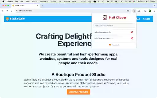Mail Clipper  from Chrome web store to be run with OffiDocs Chromium online