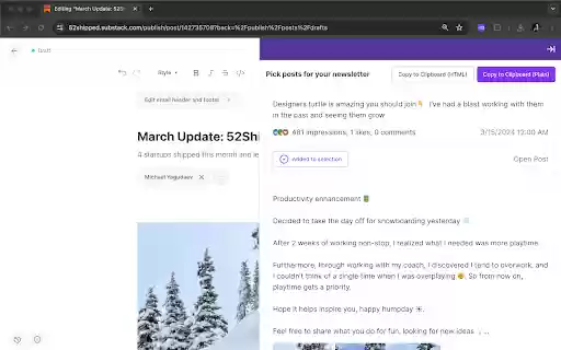 MailedIn  from Chrome web store to be run with OffiDocs Chromium online
