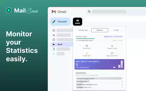 Mail Seen Unlimited Email Tracker for Gmail  from Chrome web store to be run with OffiDocs Chromium online
