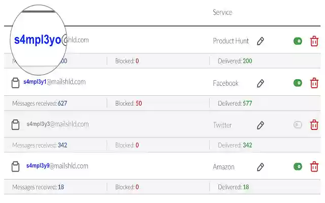 Mail Shield  from Chrome web store to be run with OffiDocs Chromium online