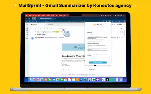 MailSprint Gmail Summarizer by Konectös agency  from Chrome web store to be run with OffiDocs Chromium online