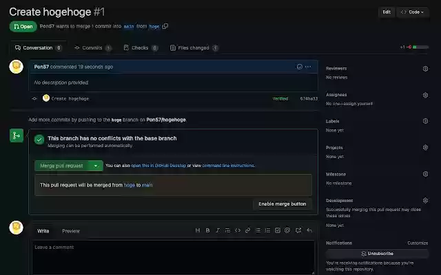 Maji Merge for GitHub from Chrome web store to be run with OffiDocs Chromium online Maji Merge for GitHub from Chrome web store to be run with OffiDocs Chromium online