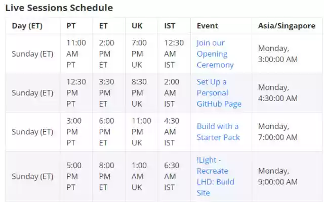 Major League Hacking Timezone Automator  from Chrome web store to be run with OffiDocs Chromium online