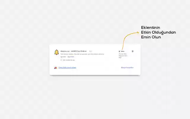 Makdos.com WHMCS Sesli Bildirim  from Chrome web store to be run with OffiDocs Chromium online