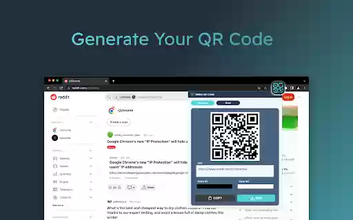 Make QR Code  from Chrome web store to be run with OffiDocs Chromium online