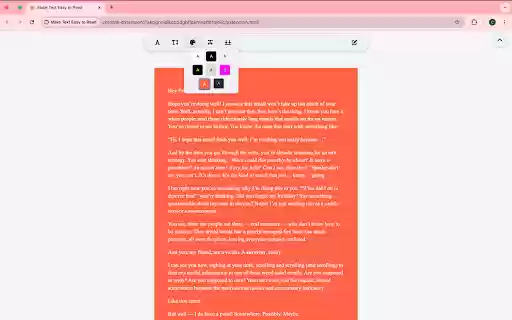 Make Text Easy to Read  from Chrome web store to be run with OffiDocs Chromium online