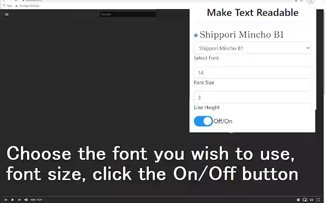 Make Text Readable for Google Chrome™ from Chrome web store to be run with OffiDocs Chromium online Make Text Readable for Google Chrome™ from Chrome web store to be run with OffiDocs Chromium online