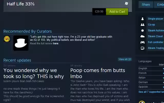 Make TotalBiscuits Curation Better from Chrome web store to be run with OffiDocs Chromium online Make TotalBiscuits Curation Better from Chrome web store to be run with OffiDocs Chromium online