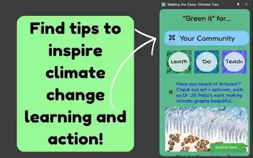 Making the Case: Climate Tips  from Chrome web store to be run with OffiDocs Chromium online