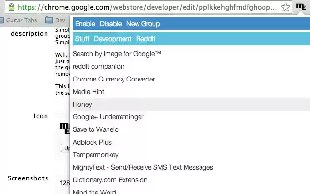 ManExt  from Chrome web store to be run with OffiDocs Chromium online