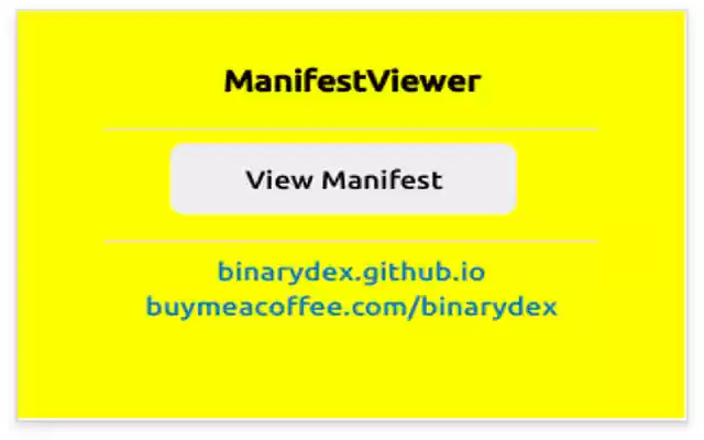 ManifestViewer  from Chrome web store to be run with OffiDocs Chromium online