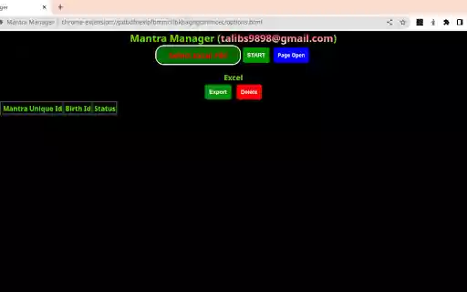 Mantra Manager  from Chrome web store to be run with OffiDocs Chromium online