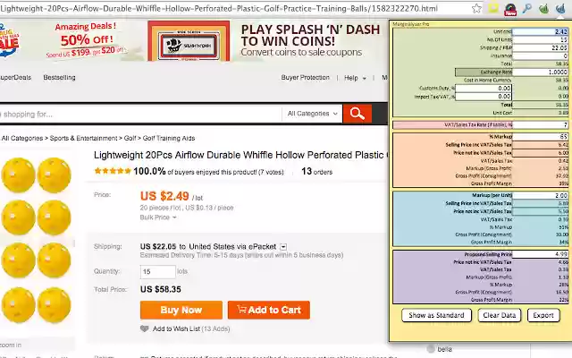 Marginalyser Pro  from Chrome web store to be run with OffiDocs Chromium online