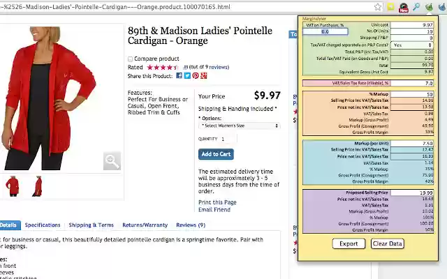Marginalyser Standard  from Chrome web store to be run with OffiDocs Chromium online